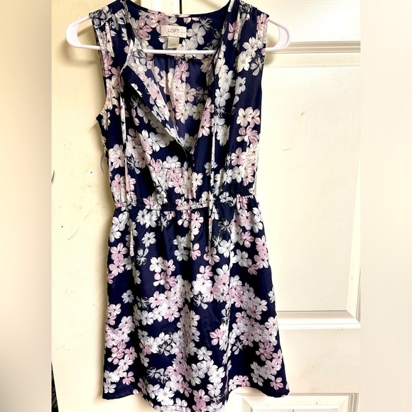 Loft front tie lightweight dress size xxs petite - Picture 1 of 3